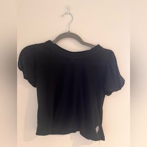 Free people movement black crop top